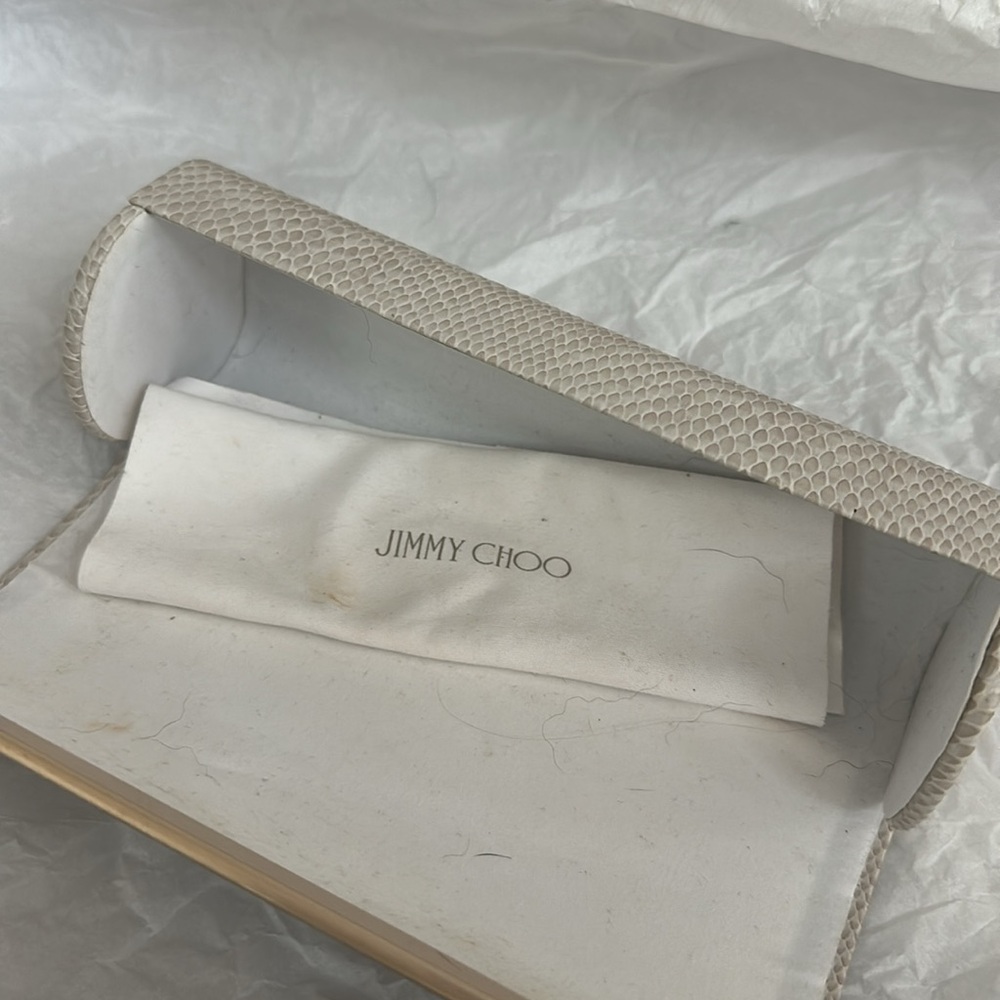 ⭐️SALE⭐️ Jimmy Choo Glasses Frame Gold with Sparkles on side EUC - Picture 9 of 9